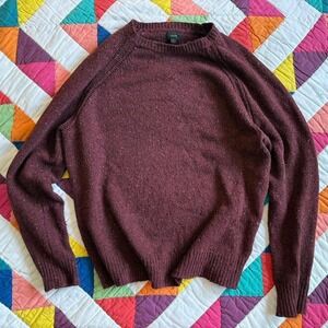 J.Crew Burgundy Wool Blend Sweater